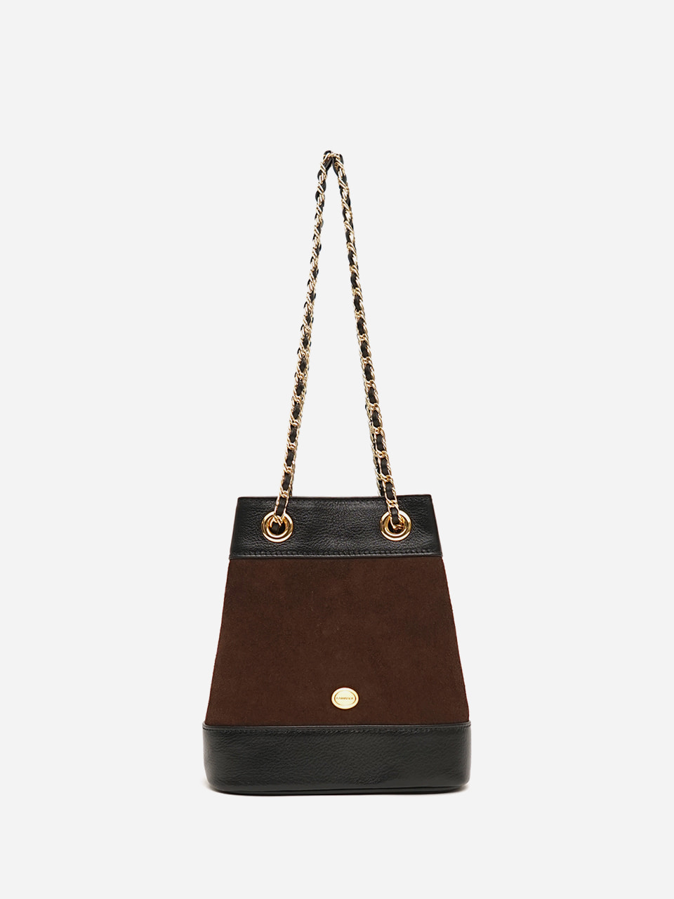 [10% off] Pendant mini chain bag / brown suede